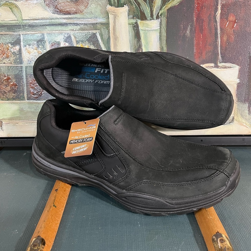 Skechers Men's Black Slip-On Shoes